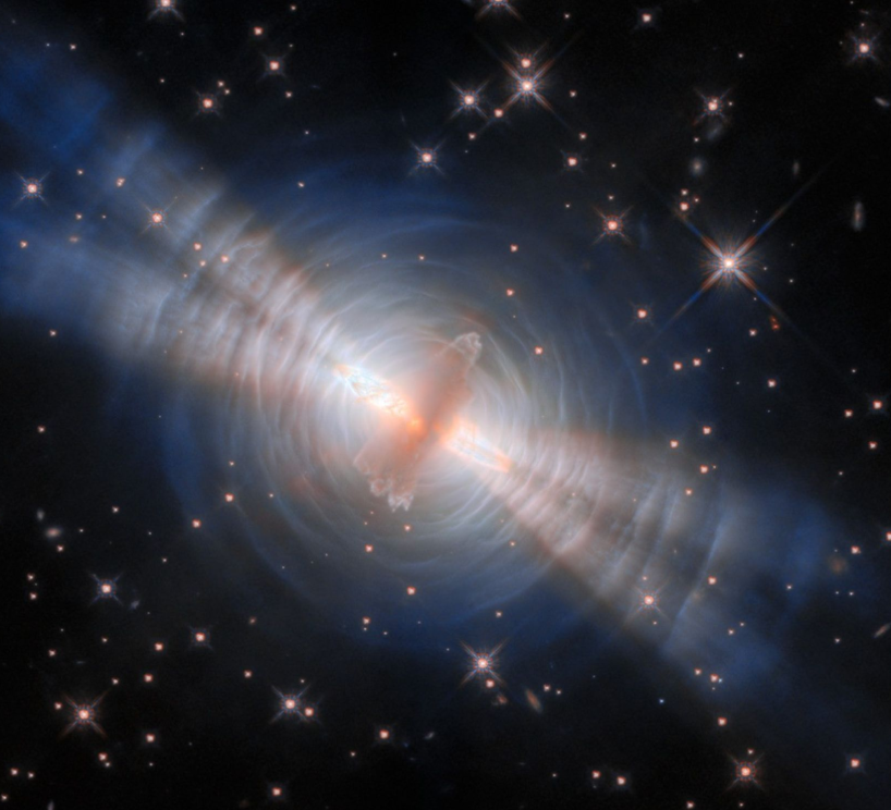 NASA’s Hubble Captures Spectacular Light Display Around a Rapidly Dying Star
